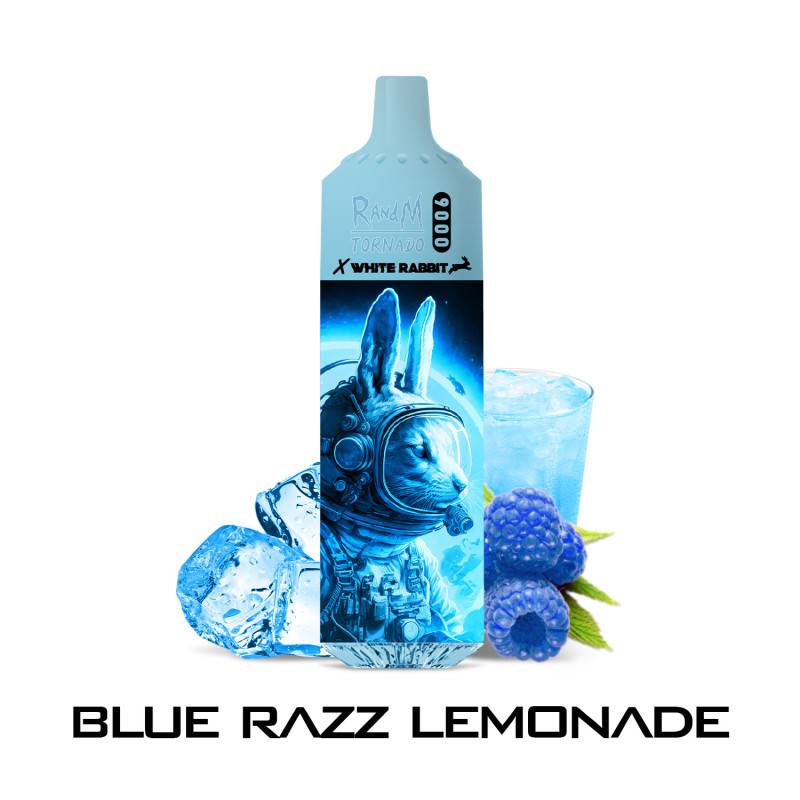 Random Tornado White Rabbit Blue Razz Lemonade 9000 Puffs Kamer