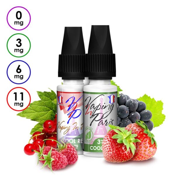 E-LIQUIDE COOL RED VAPING IN PARIS - 0mg/11mg