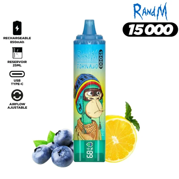 PUFF TORNADO 15000 BLUE RAZZ LEMONADE